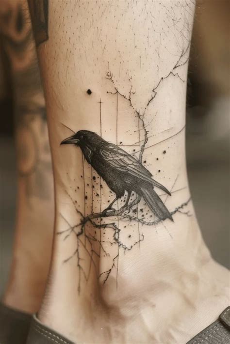 raven tattoo on back|Intriguing Raven Tattoo Ideas with Deep Meanings